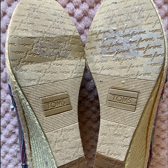 Toms tribal design espadrille wedge peep toe - Picture 6 of 8